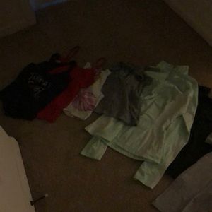T-shirts and workout clothes
